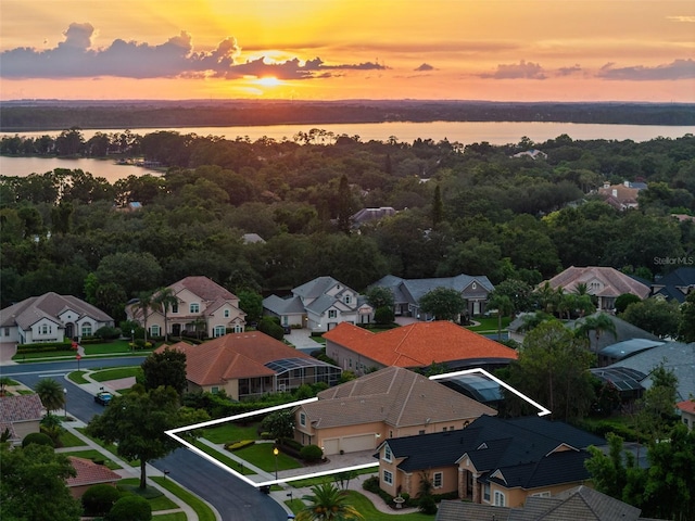8974 Grey Hawk Pt, Orlando, FL 32836 - aerial view of residential area with a large body of water
