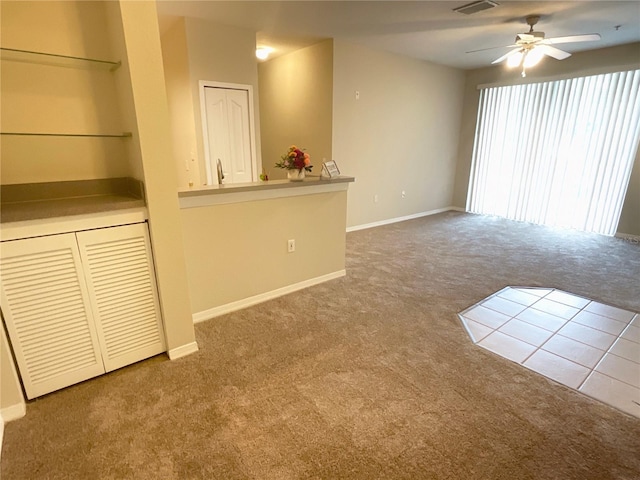 1375 Lake Shadow Cir Unit 11203, Maitland, FL 32751 - unfurnished living room with carpet and a ceiling fan