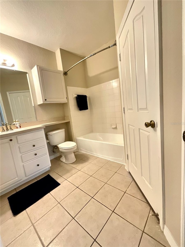 1375 Lake Shadow Cir Unit 11203, Maitland, FL 32751 - full bath with vanity, tile patterned flooring, shower / tub combination, a textured ceiling, and a textured wall