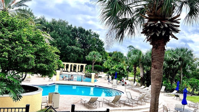 1375 Lake Shadow Cir Unit 11203, Maitland, FL 32751 - community pool featuring a patio area and view of scattered trees