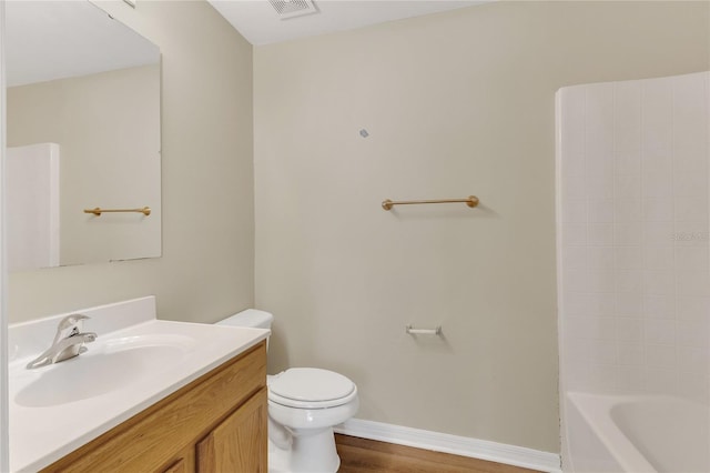 1617 Fairlight St NW, Palm Bay, FL 32907 - bathroom featuring vanity, wood finished floors, and shower / tub combination