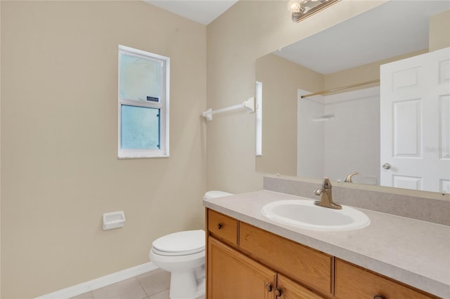 2408 Groveway Dr, Valrico, FL 33596 - bathroom featuring vanity, a shower, and tile patterned flooring