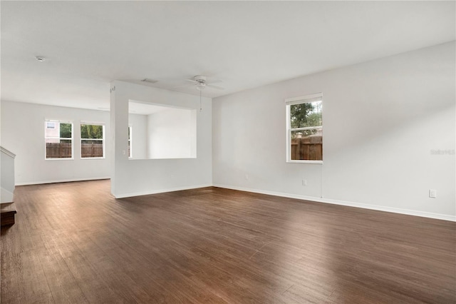 13510 Copper Belly Ct, Riverview, FL 33569 - spare room featuring dark wood finished floors and ceiling fan