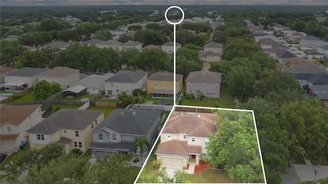 13510 Copper Belly Ct, Riverview, FL 33569 - aerial view of residential area with property parcel outlined