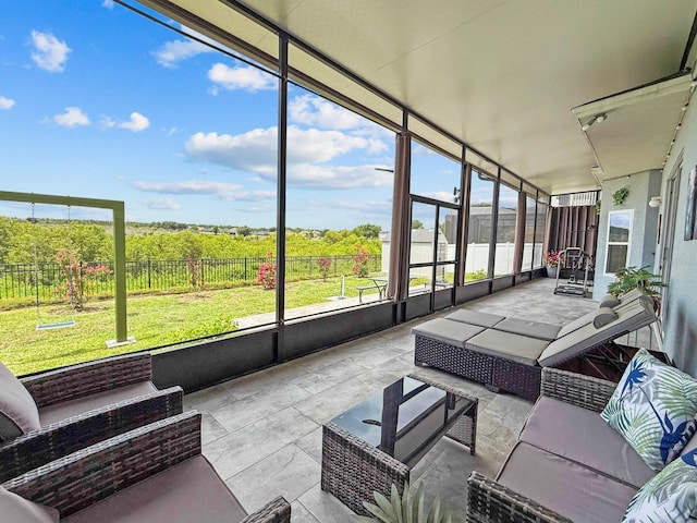 5209 Cape Hatteras Dr, Clermont, FL 34714 - sunroom featuring outdoor lounge area