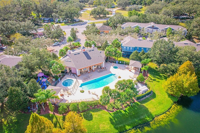 2426 Caravelle Cir, Kissimmee, FL 34746 - aerial view of a pool and a large body of water