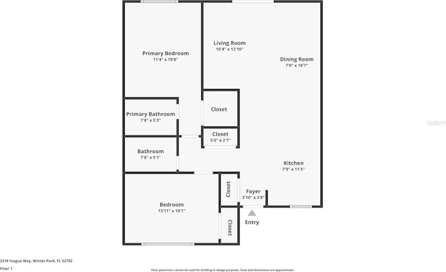 2318 Inagua Way, Winter Park, FL 32792 - view of property floor plan