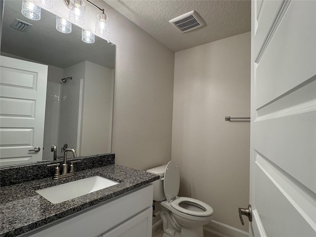 4038 Sagefield Dr, Harmony, FL 34773 - full bathroom featuring a textured ceiling, vanity, and a shower