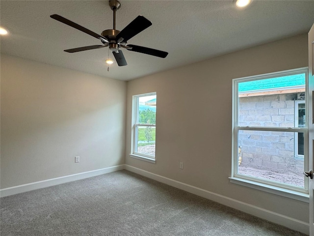 4038 Sagefield Dr, Harmony, FL 34773 - unfurnished room featuring carpet, a ceiling fan, recessed lighting, and a textured ceiling