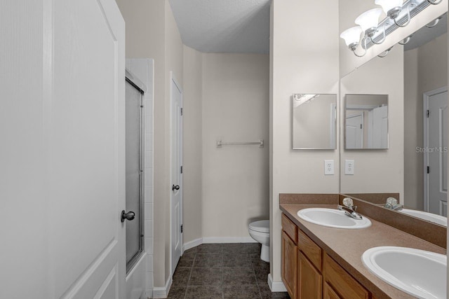 4881 Cypress Woods Dr Unit 3203, Orlando, FL 32811 - full bath with double vanity, tile patterned floors, and enclosed tub / shower combo