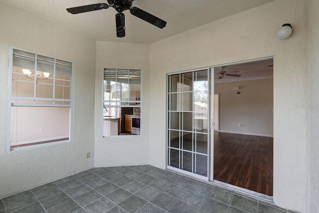 4881 Cypress Woods Dr Unit 3203, Orlando, FL 32811 - unfurnished sunroom with a chandelier