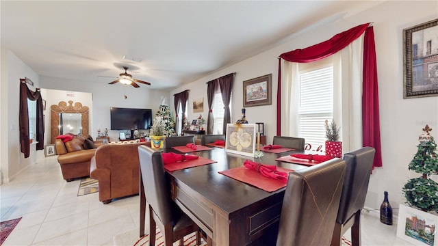 16250 Firedragon Dr, Winter Garden, FL 34787 - dining space with ceiling fan and light tile patterned flooring