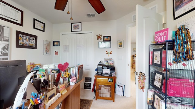 16250 Firedragon Dr, Winter Garden, FL 34787 - carpeted office featuring a ceiling fan