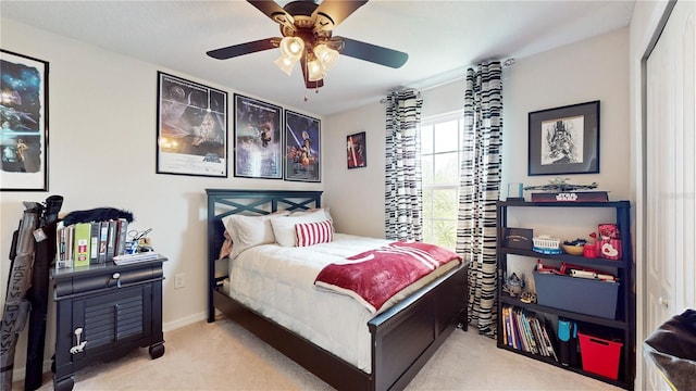 16250 Firedragon Dr, Winter Garden, FL 34787 - bedroom with carpet floors and a ceiling fan
