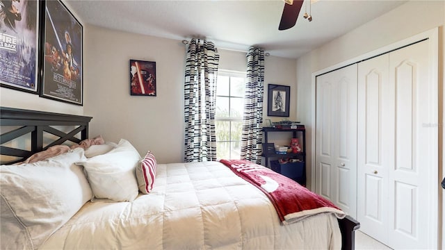 16250 Firedragon Dr, Winter Garden, FL 34787 - bedroom featuring a closet and a ceiling fan