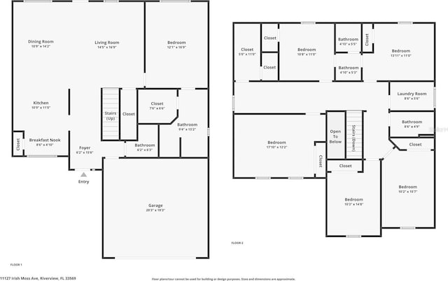 11127 Irish Moss Ave, Riverview, FL 33569 - view of property floor plan