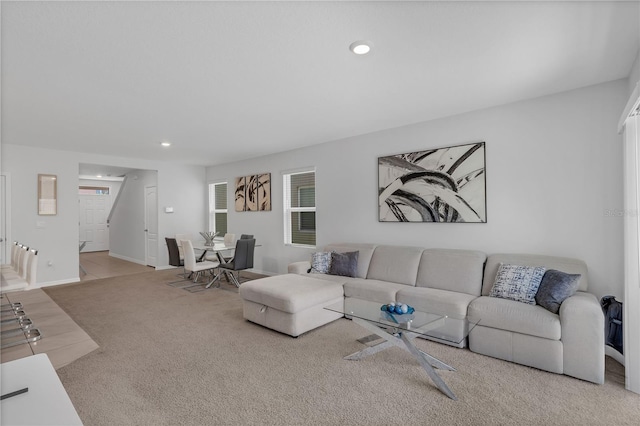 1296 Berry Ln, Davenport, FL 33837 - carpeted living room with recessed lighting and baseboards