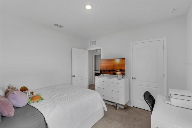 1296 Berry Ln, Davenport, FL 33837 - bedroom with light colored carpet, recessed lighting, and a desk