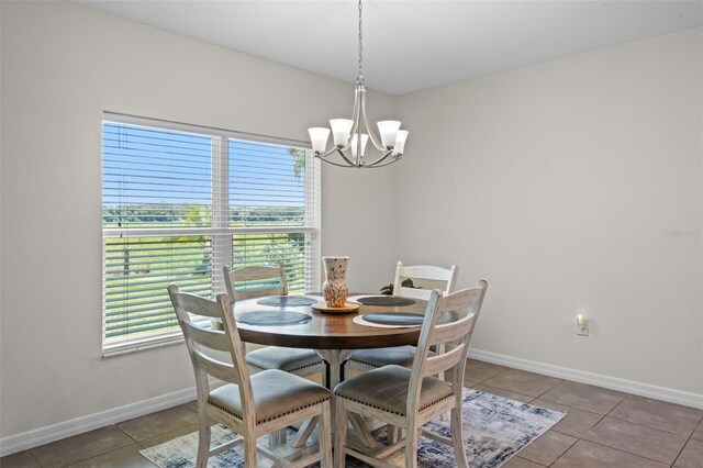1330 Bucktail Ct, Kissimmee, FL 34746 - dining room with a chandelier and tile patterned flooring