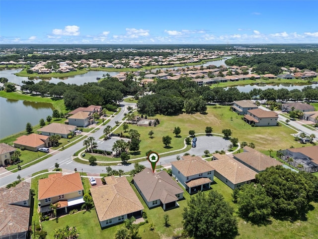 1330 Bucktail Ct, Kissimmee, FL 34746 - aerial view of residential area featuring a large body of water