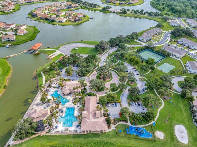 1330 Bucktail Ct, Kissimmee, FL 34746 - aerial overview of property's location with a large body of water