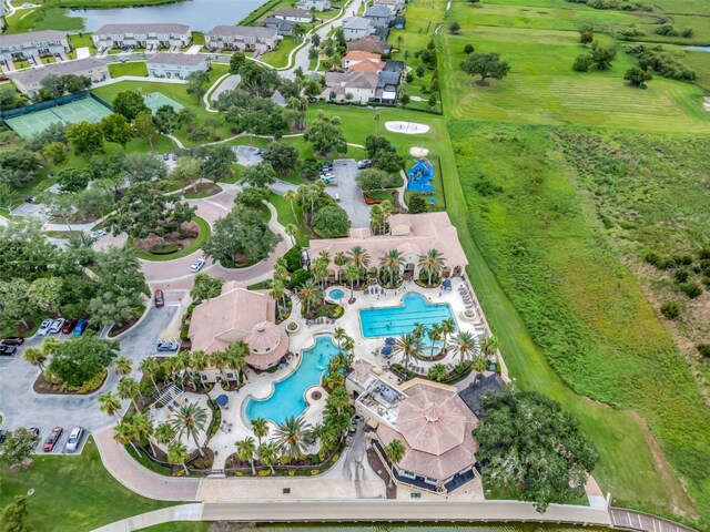 1330 Bucktail Ct, Kissimmee, FL 34746 - aerial view of property's location featuring a pool and a large body of water