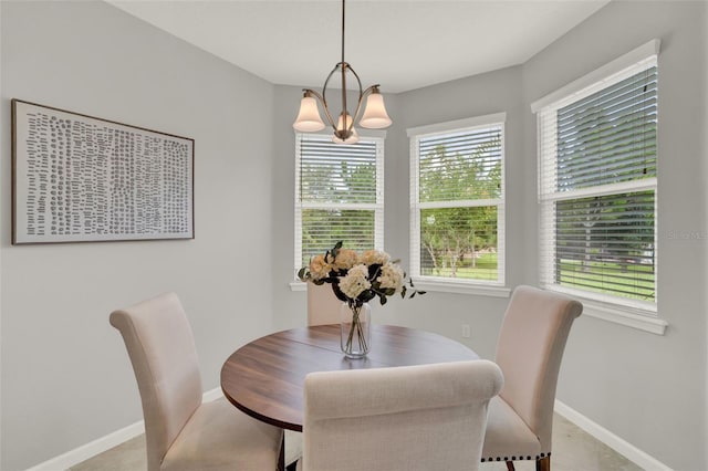 470 Briarbrook Way, Deland, FL 32724 - dining room with baseboards and a chandelier