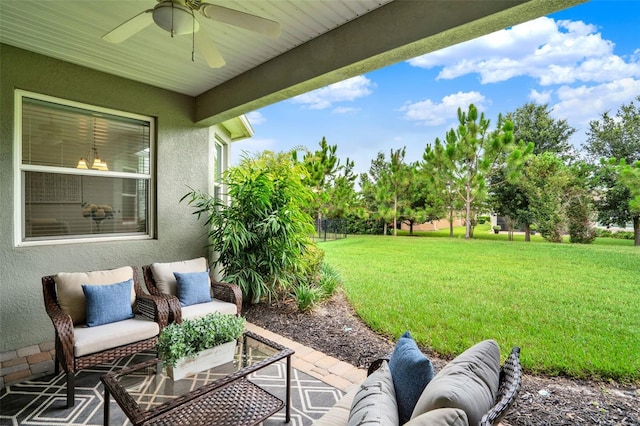 470 Briarbrook Way, Deland, FL 32724 - view of patio / terrace featuring ceiling fan