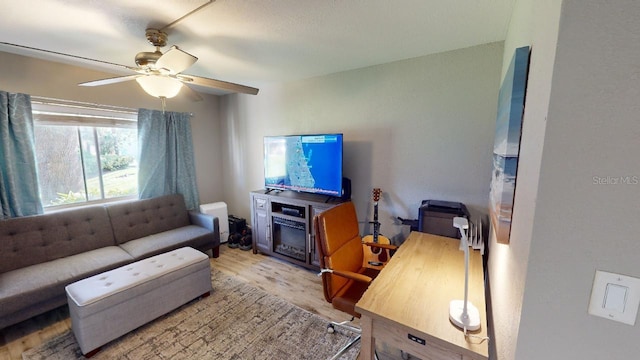 133 Oyster Bay Cir Unit 100, Altamonte Springs, FL 32701 - home office featuring a ceiling fan and wood finished floors