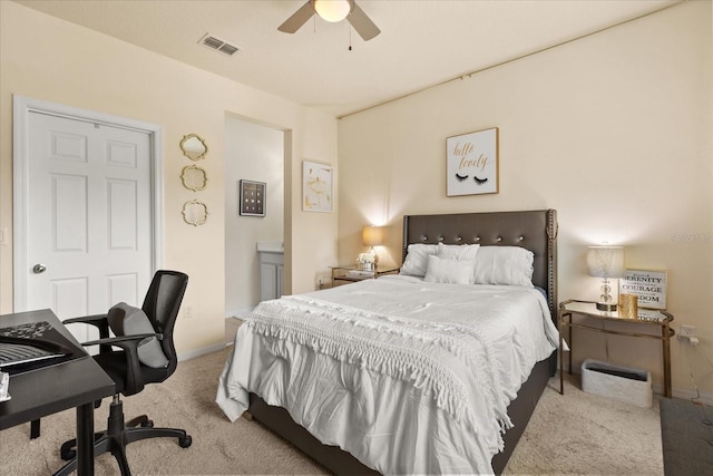 2700 Tree Meadow Loop, Apopka, FL 32712 - bedroom with carpet floors, a desk, and a ceiling fan