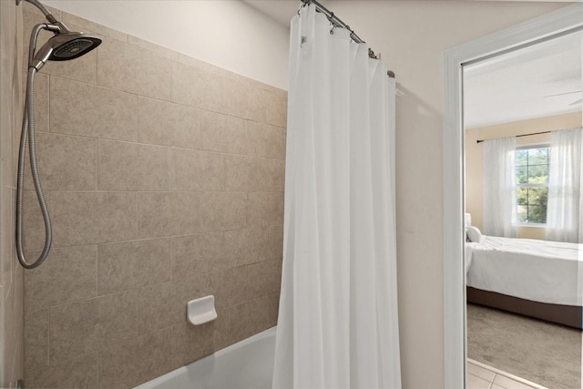 2700 Tree Meadow Loop, Apopka, FL 32712 - bathroom featuring ensuite bathroom, shower / bath combo, and tile patterned floors