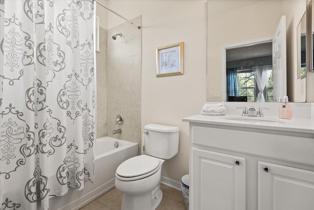 2700 Tree Meadow Loop, Apopka, FL 32712 - full bathroom with vanity, shower / bath combo with shower curtain, and tile patterned floors
