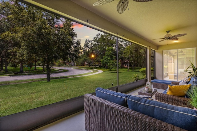 2700 Tree Meadow Loop, Apopka, FL 32712 - sunroom with ceiling fan