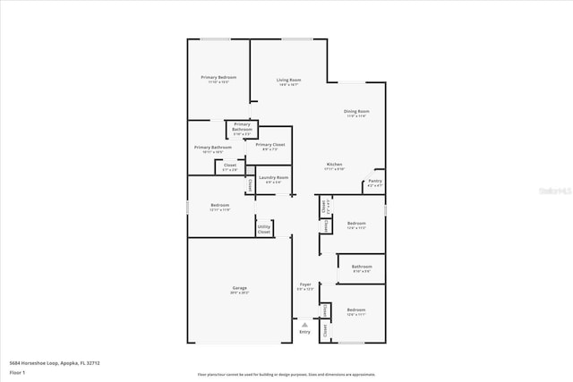 5684 Horseshoe Loop, Apopka, FL 32712 - view of floor plan / room layout
