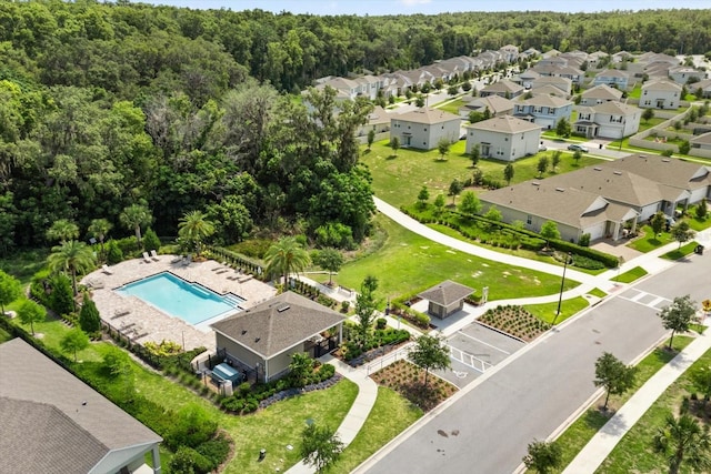 5684 Horseshoe Loop, Apopka, FL 32712 - aerial view of residential area featuring a pool area and a forest