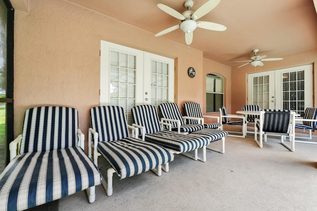 3422 Swallow Hill St, Clermont, FL 34714 - view of patio featuring french doors and a ceiling fan
