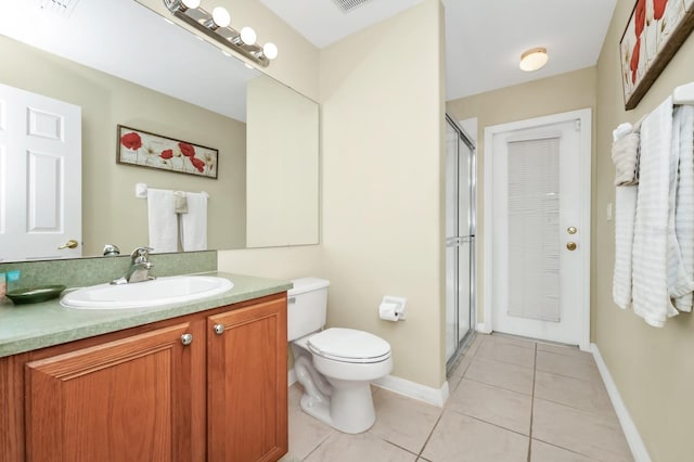3422 Swallow Hill St, Clermont, FL 34714 - full bath featuring vanity, a stall shower, and tile patterned floors