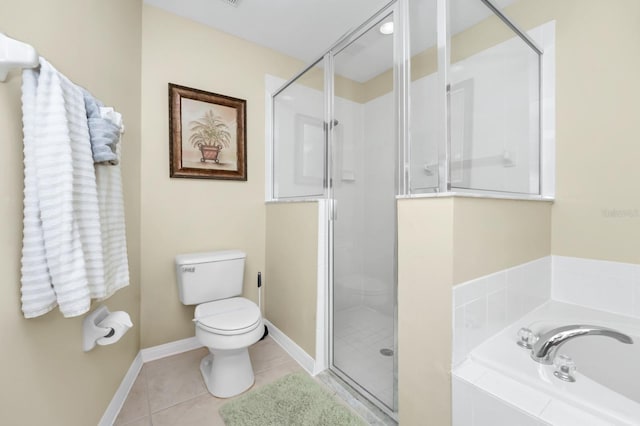 3422 Swallow Hill St, Clermont, FL 34714 - bathroom with a garden tub, a stall shower, and tile patterned flooring