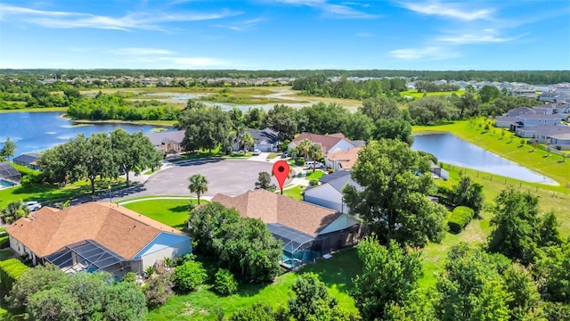 3422 Swallow Hill St, Clermont, FL 34714 - aerial view of residential area featuring a large body of water and a tree filled landscape
