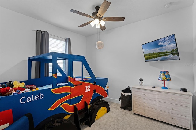 2936 Wild Mulberry Dr, Clermont, FL 34711 - bedroom with carpet flooring and a ceiling fan