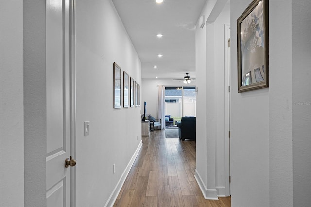 2936 Wild Mulberry Dr, Clermont, FL 34711 - hall with recessed lighting and light wood finished floors