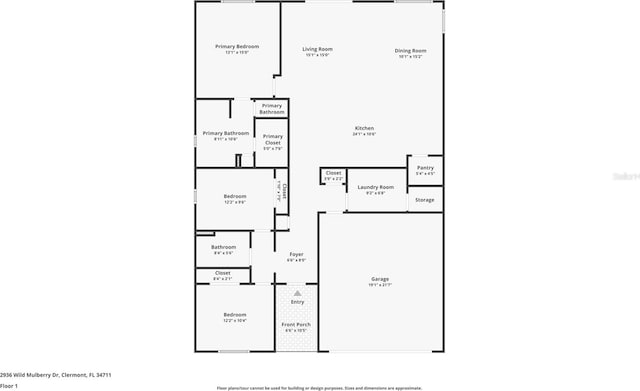 2936 Wild Mulberry Dr, Clermont, FL 34711 - view of room layout