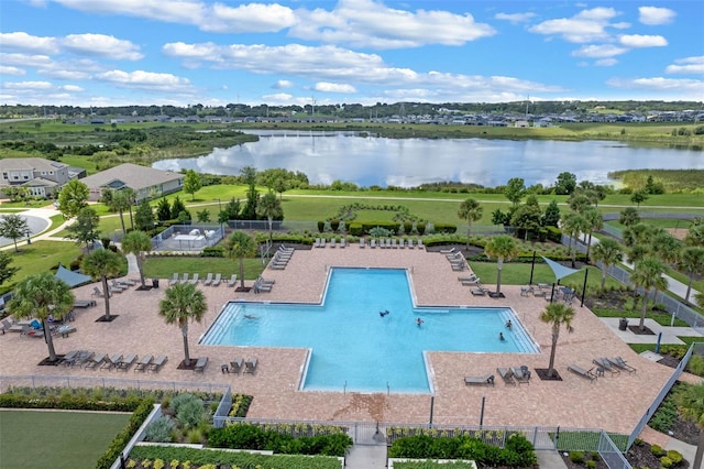 2936 Wild Mulberry Dr, Clermont, FL 34711 - community pool featuring a water view