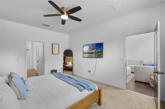 17242 Hickory Wind Dr, Clermont, FL 34711 - bedroom with carpet and ceiling fan