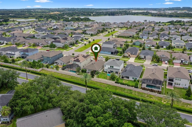17242 Hickory Wind Dr, Clermont, FL 34711 - aerial perspective of suburban area featuring a large body of water
