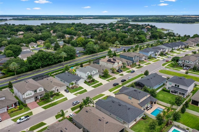 17242 Hickory Wind Dr, Clermont, FL 34711 - aerial view of residential area featuring a nearby body of water