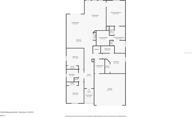 17242 Hickory Wind Dr, Clermont, FL 34711 - view of home floor plan
