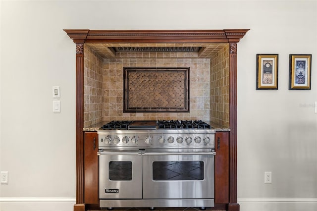 10545 Down Lakeview Cir, Windermere, FL 34786 - kitchen with range with two ovens and stone counters