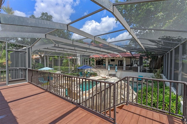 10545 Down Lakeview Cir, Windermere, FL 34786 - deck with an outdoor pool and a patio