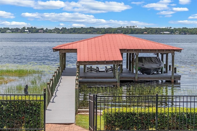 10545 Down Lakeview Cir, Windermere, FL 34786 - dock featuring boat lift and a water view